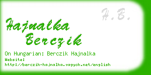 hajnalka berczik business card